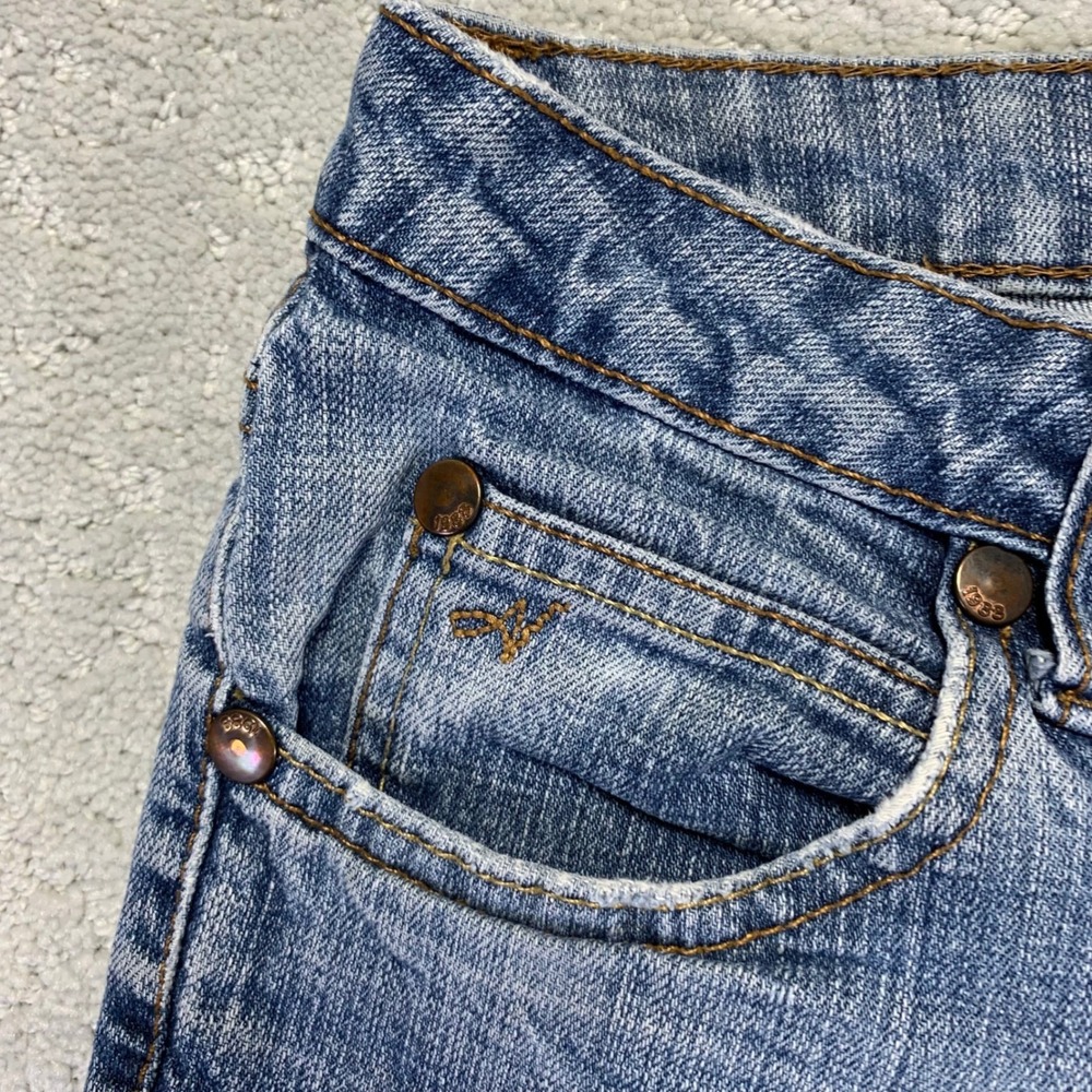 Vintage Arizona Jean Co Jeans Womens Size 5 Boot Cut Distressed Light Wash Denim - Picture 3 of 16